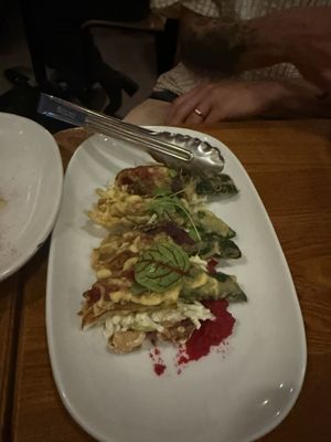 Zucchini flowers  at Yulli's in Surry Hills