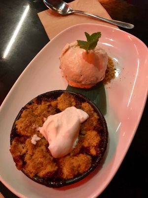 Plum crumble  at Yulli's in Surry Hills