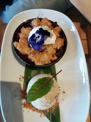 Davison plum crumble at Yulli's in Surry Hills