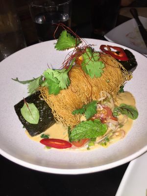Fried zucchini wrapped in shredded filo Pastry  at Yulli's in Surry Hills