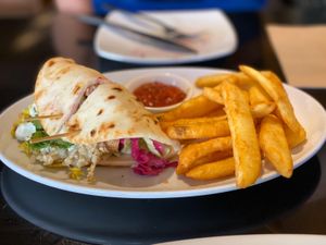 Mushroom & tofu pocket at Yulli's in Surry Hills