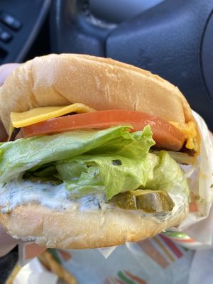 Nom nom at Burger Patch in Sacramento