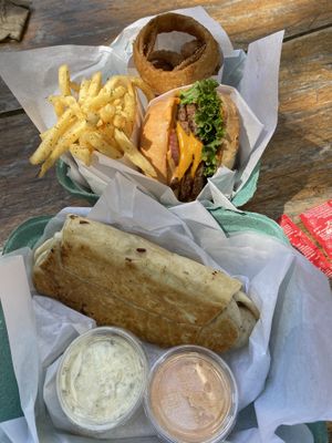 Wild West and wrap  at Burger Patch in Sacramento