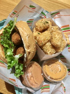 Deluxe chicken with tots  at Burger Patch in Sacramento