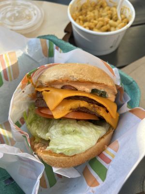 Double burger   at Burger Patch in Sacramento