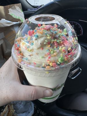 Fruity Pebbles shake   at Burger Patch in Sacramento