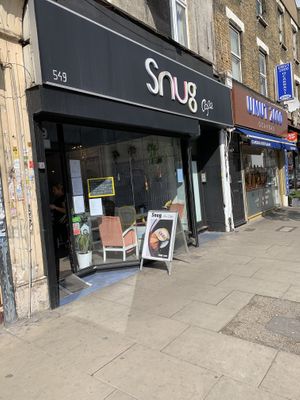 From of shop at Snug Art Cafe in North London