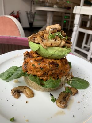 Sweet potato hash, really good!!  at Snug Art Cafe in North London