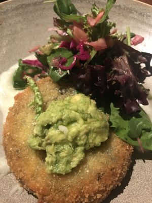 Mushroom and bean croquette.  at Wild Rocket in Montville