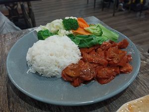 Char Siu Pork at West End Vegan Restaurant in West End