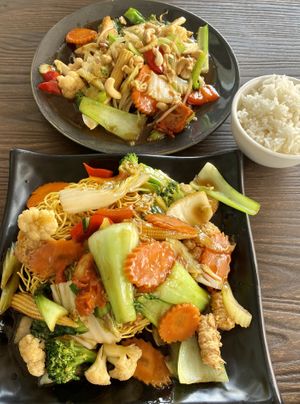 Simple, fresh tasty meals with loads of veggies!  at West End Vegan Restaurant in West End