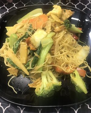 Singapore noodles   at West End Vegan Restaurant in West End