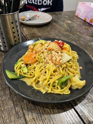 Yummy satay chicken   at West End Vegan Restaurant in West End