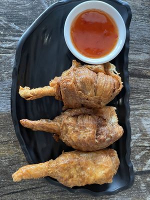 Vegan drumsticks  at West End Vegan Restaurant in West End