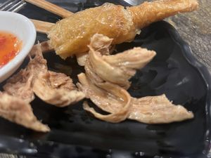 Amazing texture in the V Drumsticks  at West End Vegan Restaurant in West End