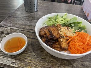 Braised lemongrass noodle salad     at West End Vegan Restaurant in West End