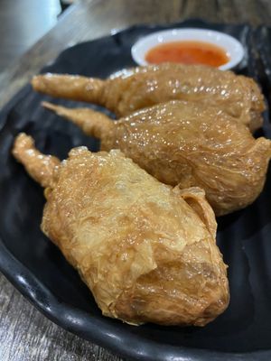 “Chicken” entree - Lovely texture and flavour    at West End Vegan Restaurant in West End