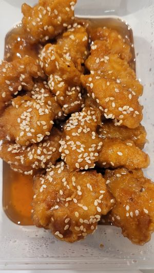 Honey Mock Chicken at West End Vegan Restaurant in West End