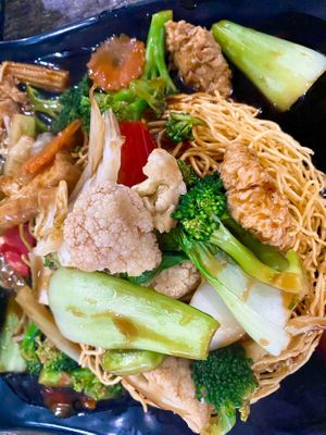Eggless Crispy Noodles  at West End Vegan Restaurant in West End