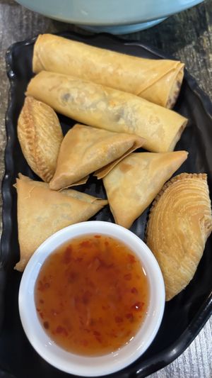Fried entrees mixed   at West End Vegan Restaurant in West End