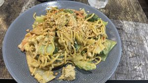 Satay noodles   at West End Vegan Restaurant in West End