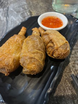 Vegan drumsticks  at West End Vegan Restaurant in West End