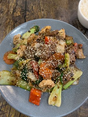 Black Bean Beef  at West End Vegan Restaurant in West End