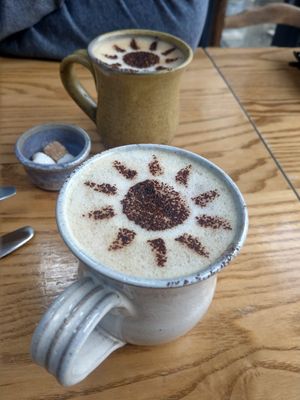 Oat cappucino at The Lost ARC in Rhayader