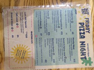 New menu. Changing on different days and time of the day. at The Lost ARC in Rhayader