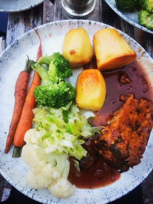 Vegan Sunday roast at The Lost ARC in Rhayader