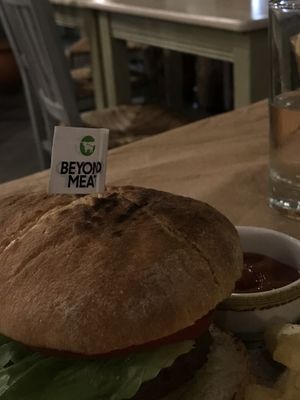 Vegan burger super delicious  at Maistros in Lefkada