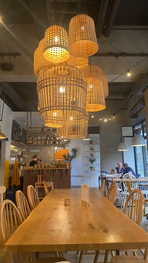 The interior at Mango Vegan Street Food - Zelazna in Warsaw