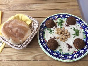 hummus with falaffel at Mango Vegan Street Food - Zelazna in Warsaw