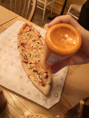 Turkish pizza at Mango Vegan Street Food - Zelazna in Warsaw