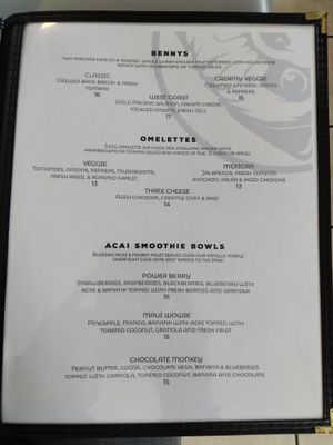 Menu page 2 at The Hungry Pug Cafe in Kenora