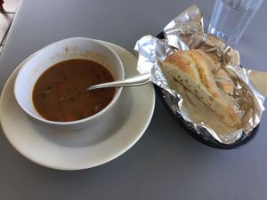 cuban black bean soup at The Hungry Pug Cafe in Kenora