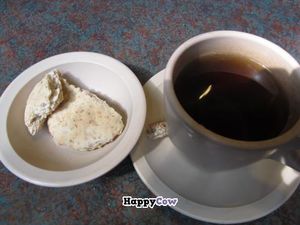 Meals are accompanied by complimentary tea and biscuits.  These are hard biscuits, like crackers. at Nirvana in Mexico City
