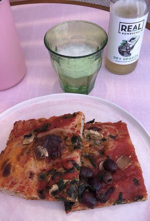 Pizza and kombucha at Humble in South West London