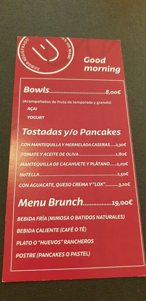 Morning Menu 1 at Uh Mami in Zaragoza