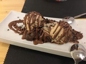 Brownie de chocolate at Uh Mami in Zaragoza