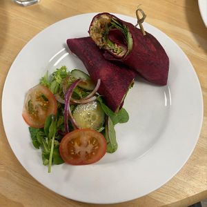Beetroot wrap at Allison's Eatery in Bury St Edmunds