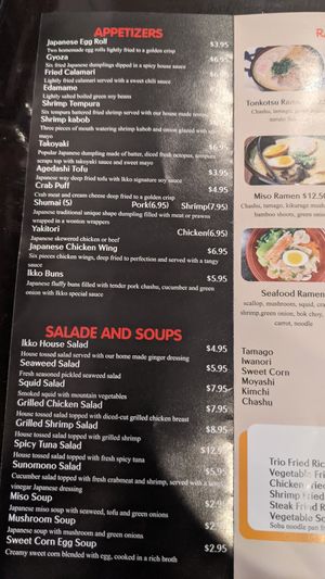 Many vegan options at Ikko in Birmingham