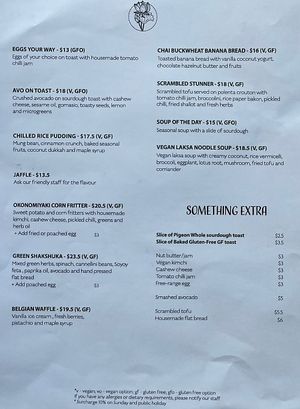 October 2022 menu. 1 of 2    at Little Lotus Cafe in Hobart