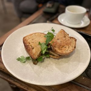 Toastie special, June 2024.  at Little Lotus Cafe in Hobart