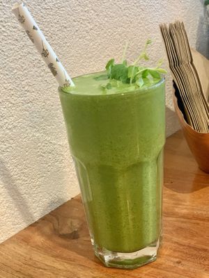 Green smoothie  at Little Lotus Cafe in Hobart
