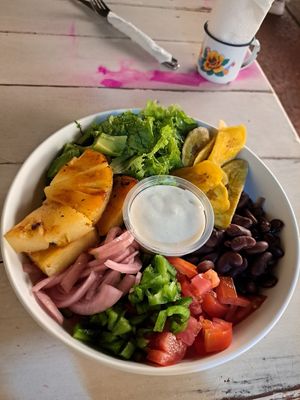 Bowl caribeño at Buddha Bowls in Santa Cruz