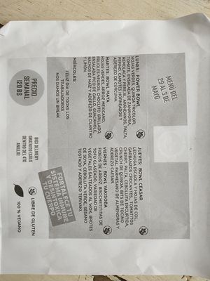 Menu at Buddha Bowls in Santa Cruz