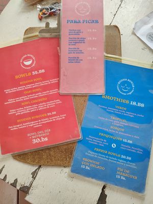 Menu at Buddha Bowls in Santa Cruz