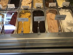 Vegan sorbet flavors   at Havre aux Glaces in Montreal