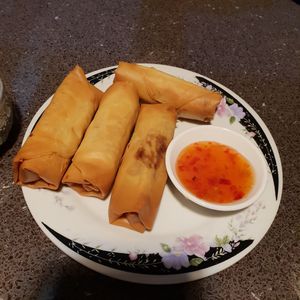 Vegetarian Spring Rolls at Bunga Raya in Merimbula